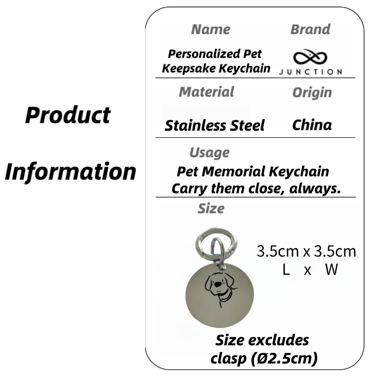 Forever Pet Keychain-Deep Engraved Pattern