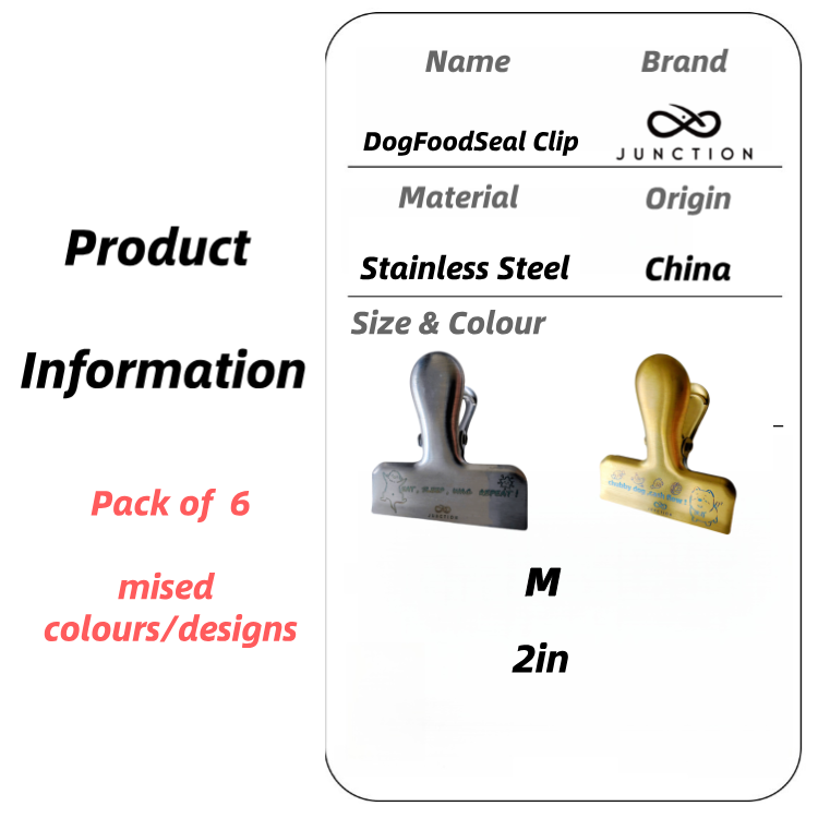 DogFood Seal Clip-M-pack of 6