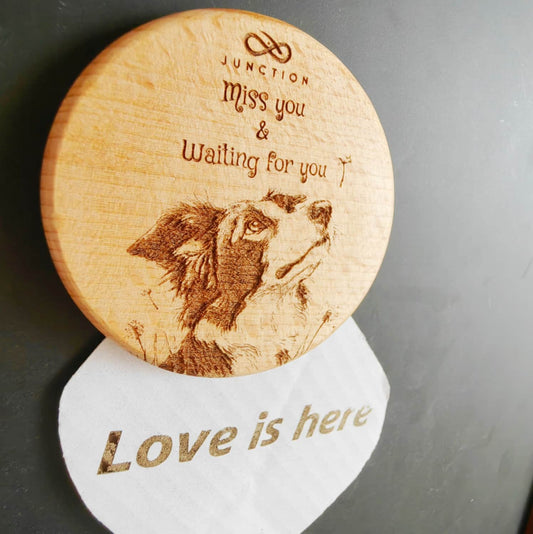 Border Collie miss you-pet-theme-desk-decor-wooden-magnetic-clip-zero-plastic-gift