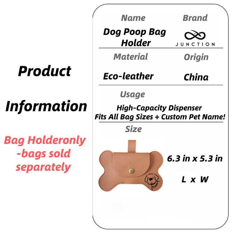 dog poop bag holder for hiking custom name