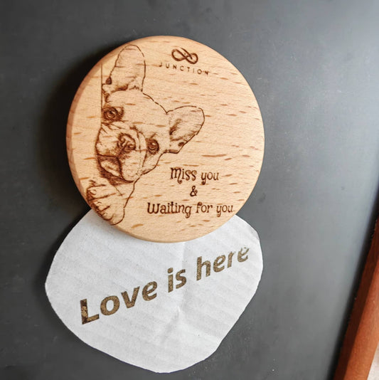 French Bulldog miss you-pet-theme-desk-decor-wooden-magnetic-clip-zero-plastic-gift