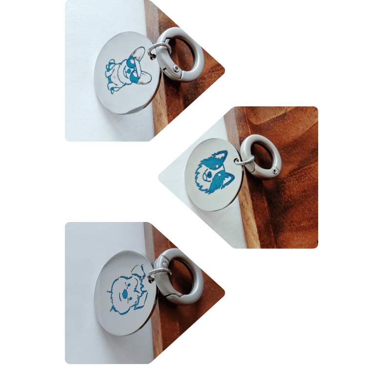 Forever Pet Keychain-Holographic Laser Etching