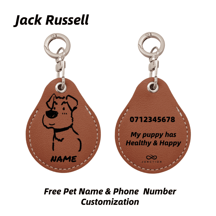 "Healthy & Happy" Dog AirTag Holder——Personalised Dog Name