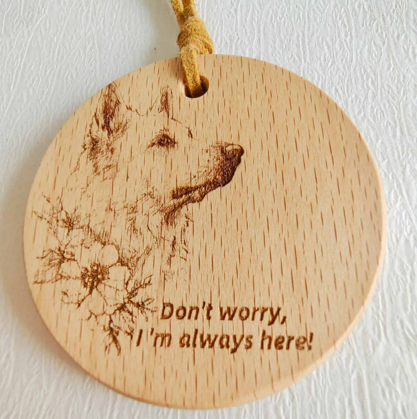 Gift for German Shepherd Owners –  Companion Energy Wooden Token | Home Decoration, Car Hang, Bag Charm