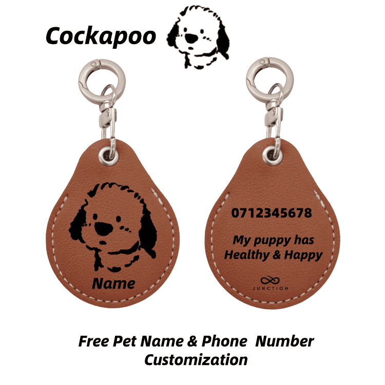 "Healthy & Happy" Dog AirTag Holder——Personalised Dog Name