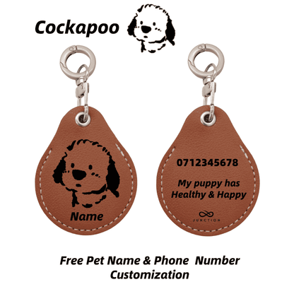 "Healthy & Happy" Dog AirTag Holder——Personalised Dog Name