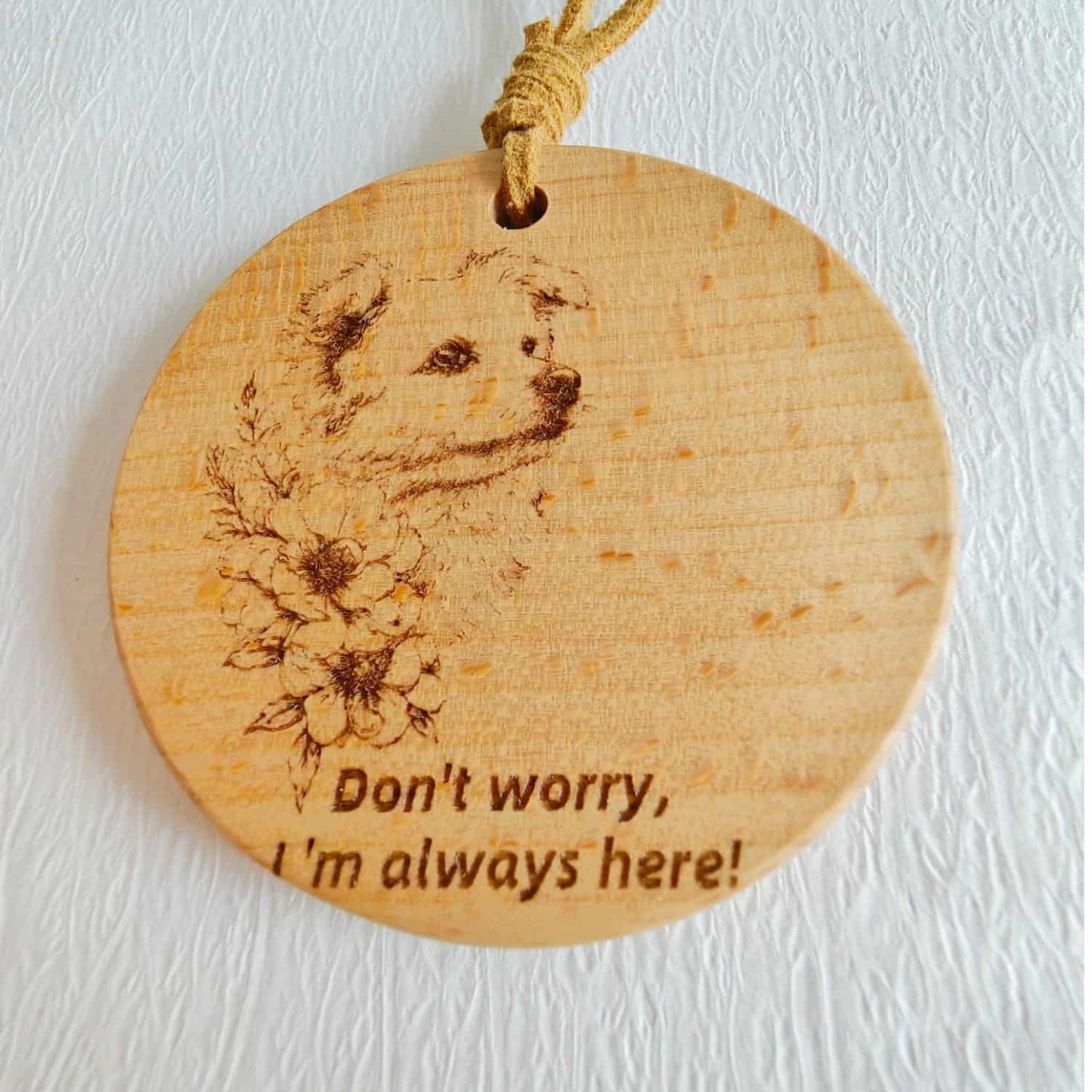 Gift for Bichon Frise Owners –  Companion Energy Wooden Token | Home Decoration, Car Hang, Bag Charm
