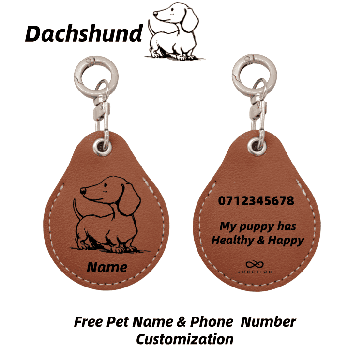 "Healthy & Happy" Dog AirTag Holder——Personalised Dog Name