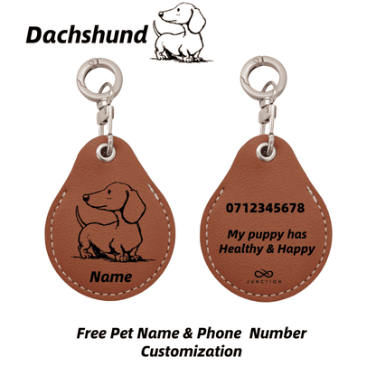 "Healthy & Happy" Dog AirTag Holder——Personalised Dog Name