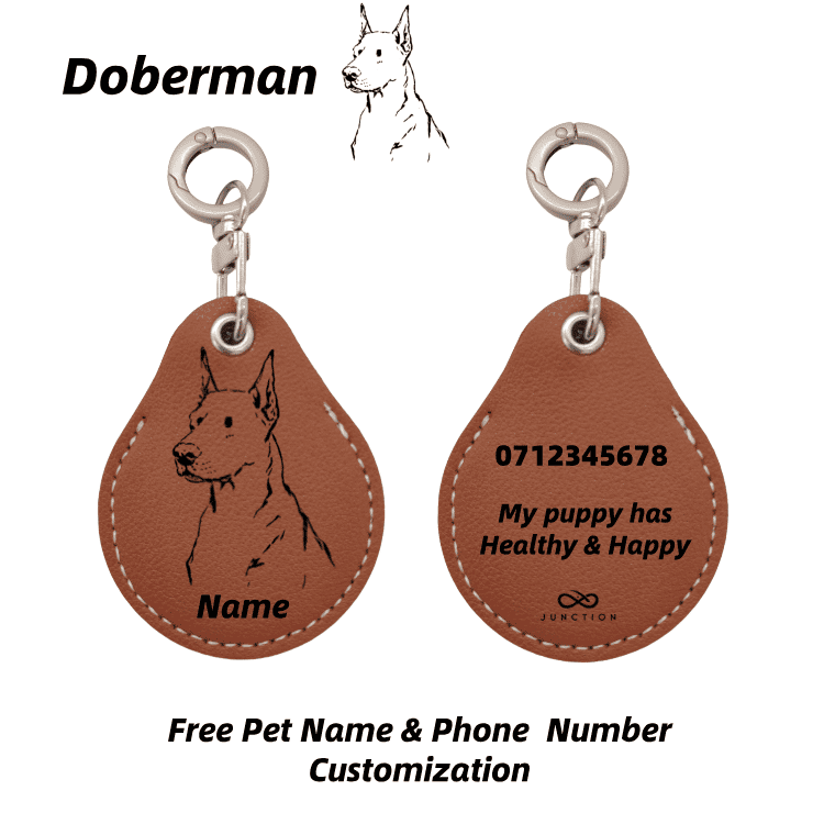 "Healthy & Happy" Dog AirTag Holder——Personalised Dog Name