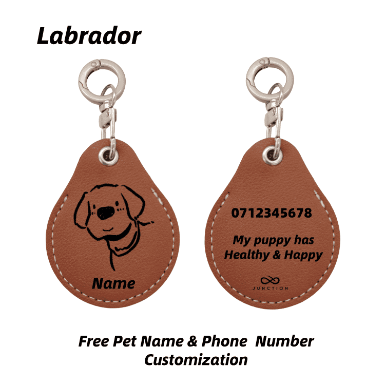 "Healthy & Happy" Dog AirTag Holder——Personalised Dog Name
