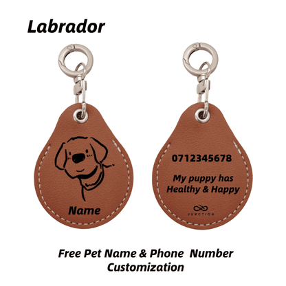 "Healthy & Happy" Dog AirTag Holder——Personalised Dog Name