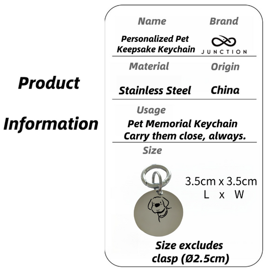 Forever Pet Keychain-Deep Engraved Pattern