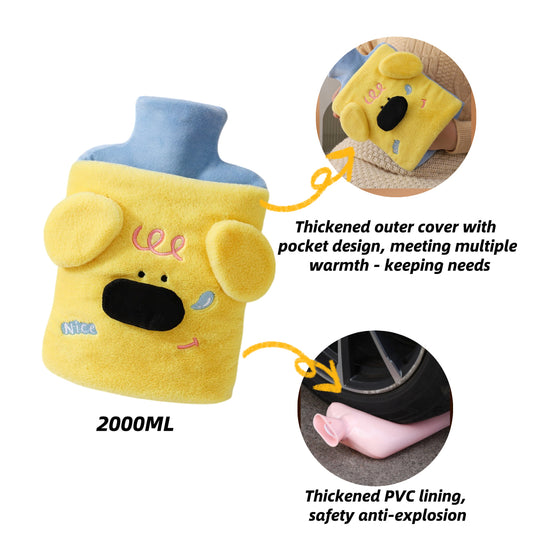2000ml Hot Water Bottle Wide Mouth Filling