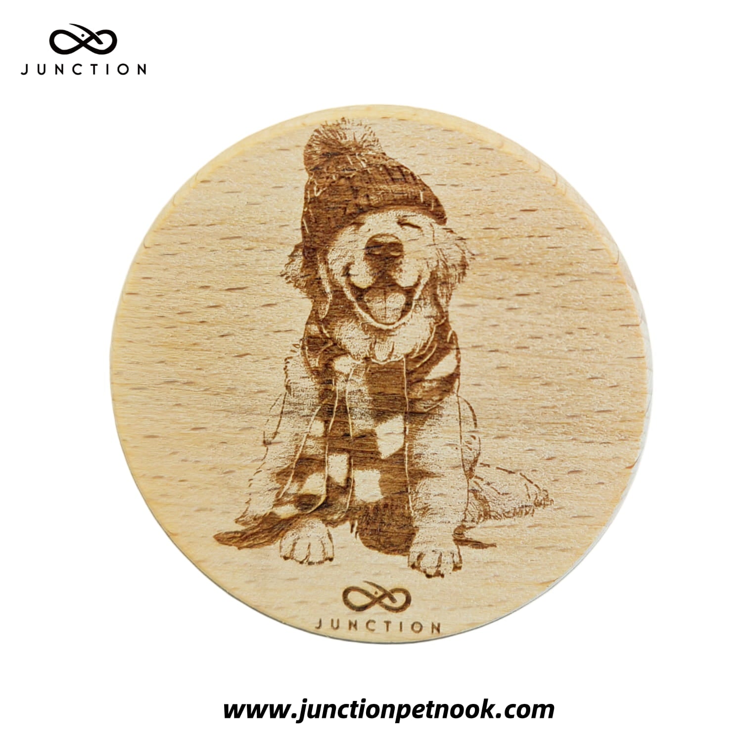 Handcrafted Wooden Dog Memorial Gift, Custom Golden Retriever Refrigerator Magnet, Pet Loss Sympathy Gift, Pet Lover Home Deco