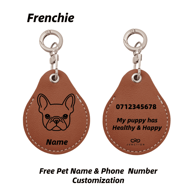 "Healthy & Happy" Dog AirTag Holder——Personalised Dog Name