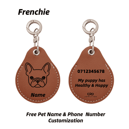 "Healthy & Happy" Dog AirTag Holder——Personalised Dog Name