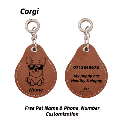 "Healthy & Happy" Dog AirTag Holder——Personalised Dog Name