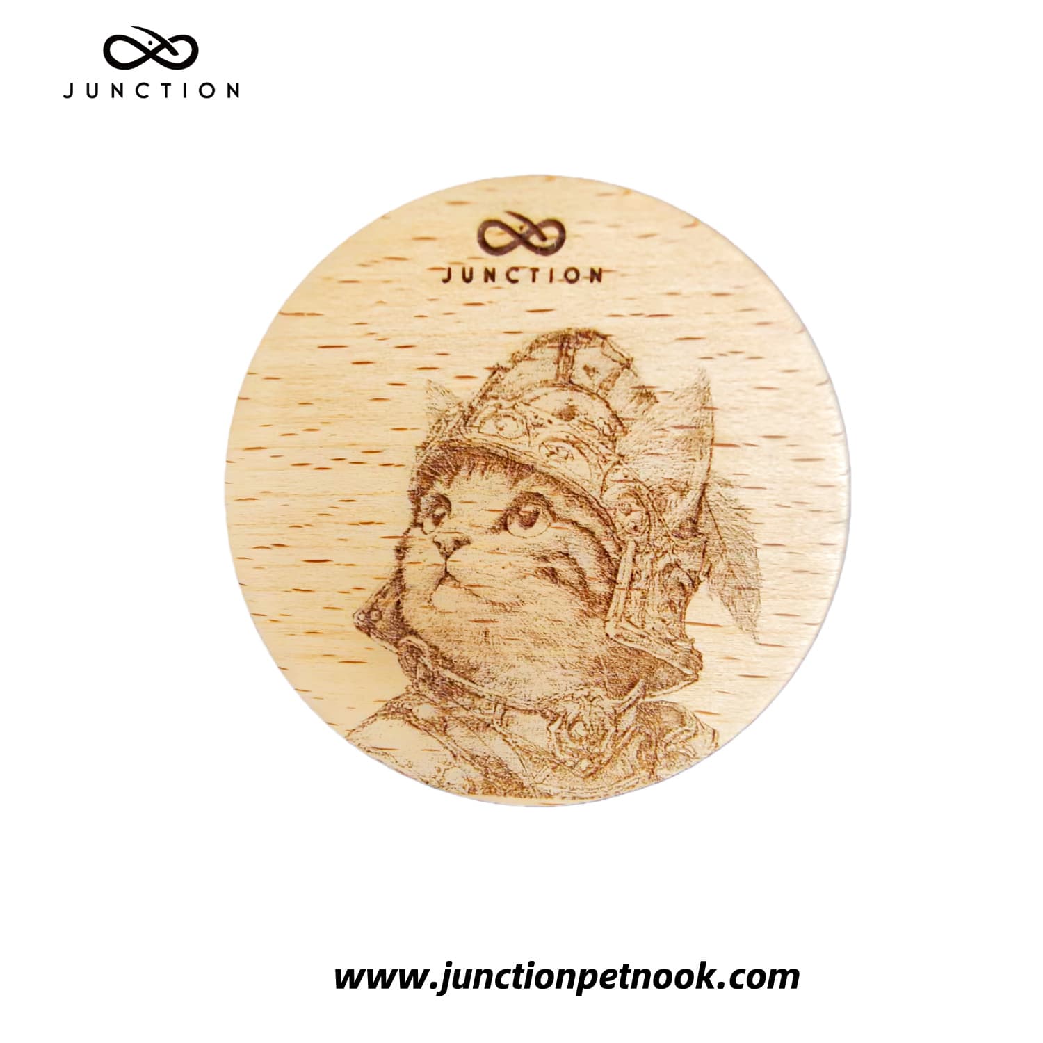 Cat Guardian Refrigerator Magnet - Handmade Wooden Gift for Cat Lovers