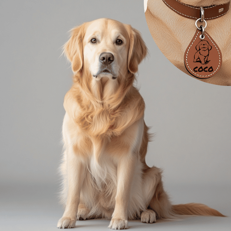 "Healthy & Happy" Dog AirTag Holder——Personalised Dog Name