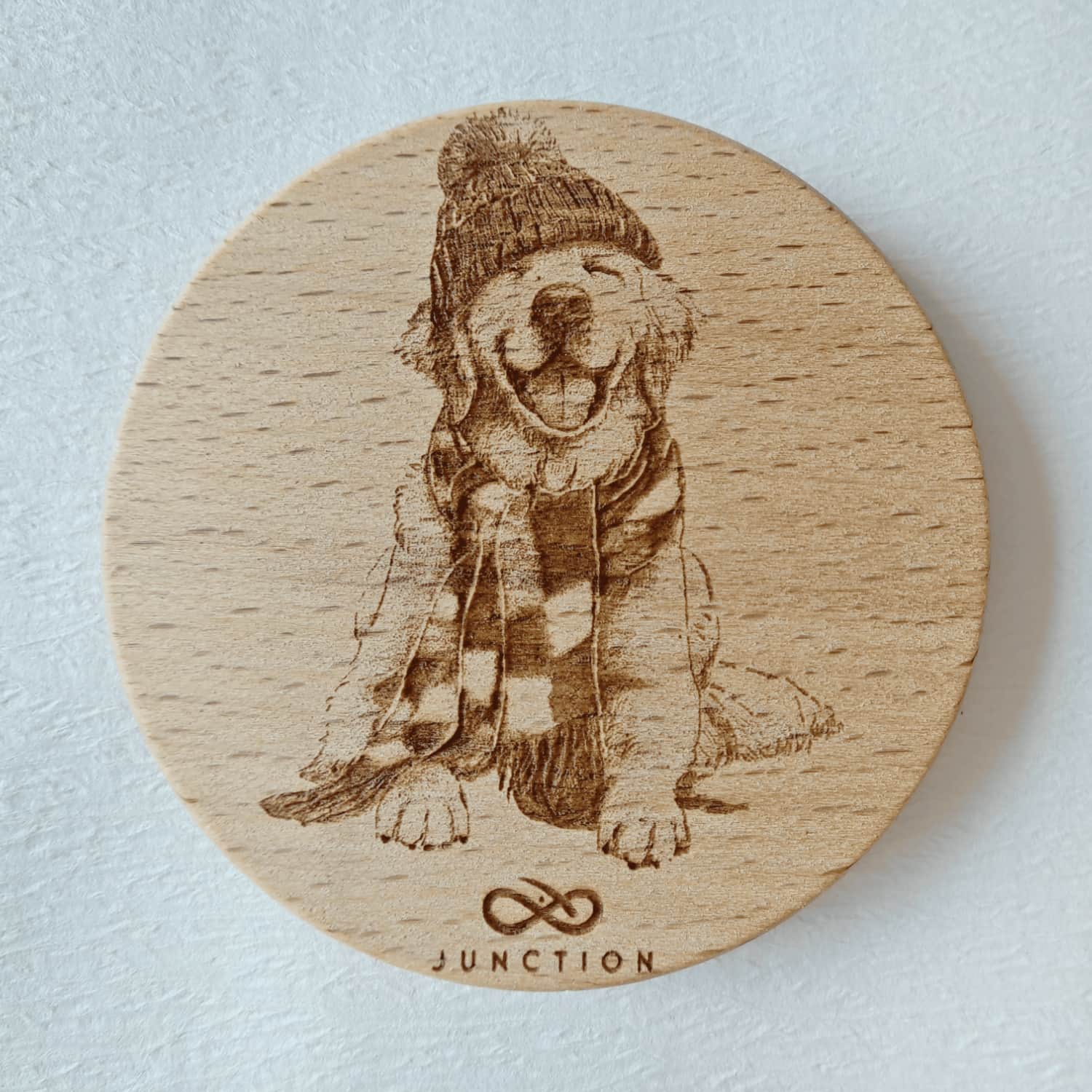 A smiling Golden Retriever