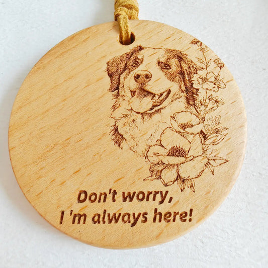 Bernese-Mountain-Dog-personalized-wooden-pendant-uk