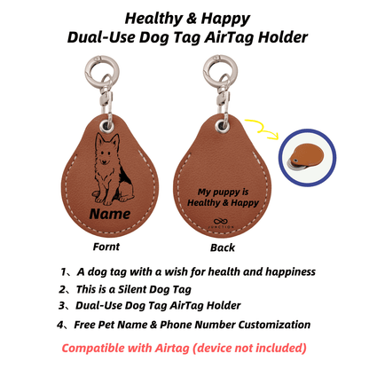  Blessing and silent dog tag airtag holder uk 