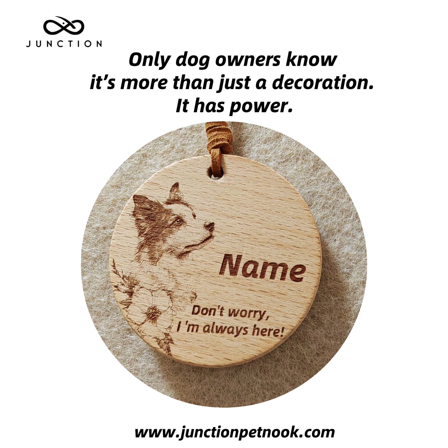 Border Collie Wooden Token - a tangible symbol of your dog's daily devotion and companionship.