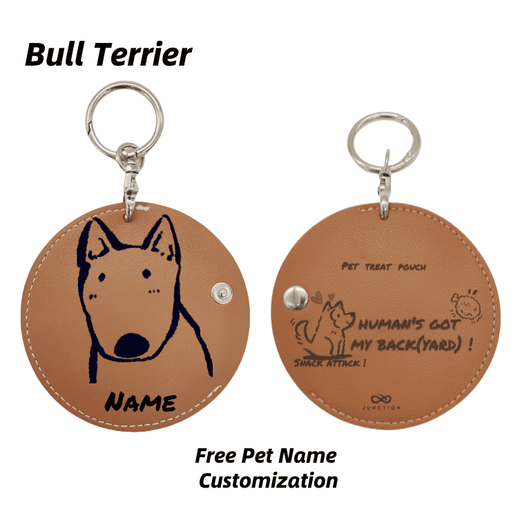 Bull terrier_dog_treat_pouch_for_pocket_UK