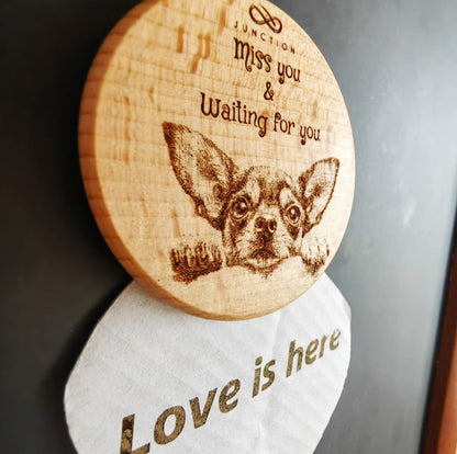 Chihuahua miss you-pet-theme-desk-decor-wooden-magnetic-clip-zero-plastic-gift