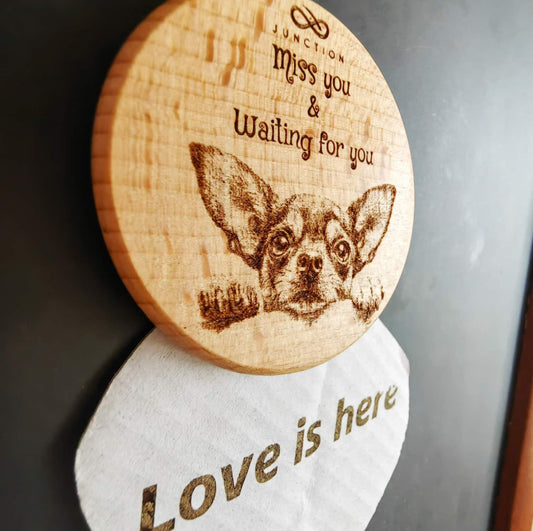 Chihuahua miss you-pet-theme-desk-decor-wooden-magnetic-clip-zero-plastic-gift
