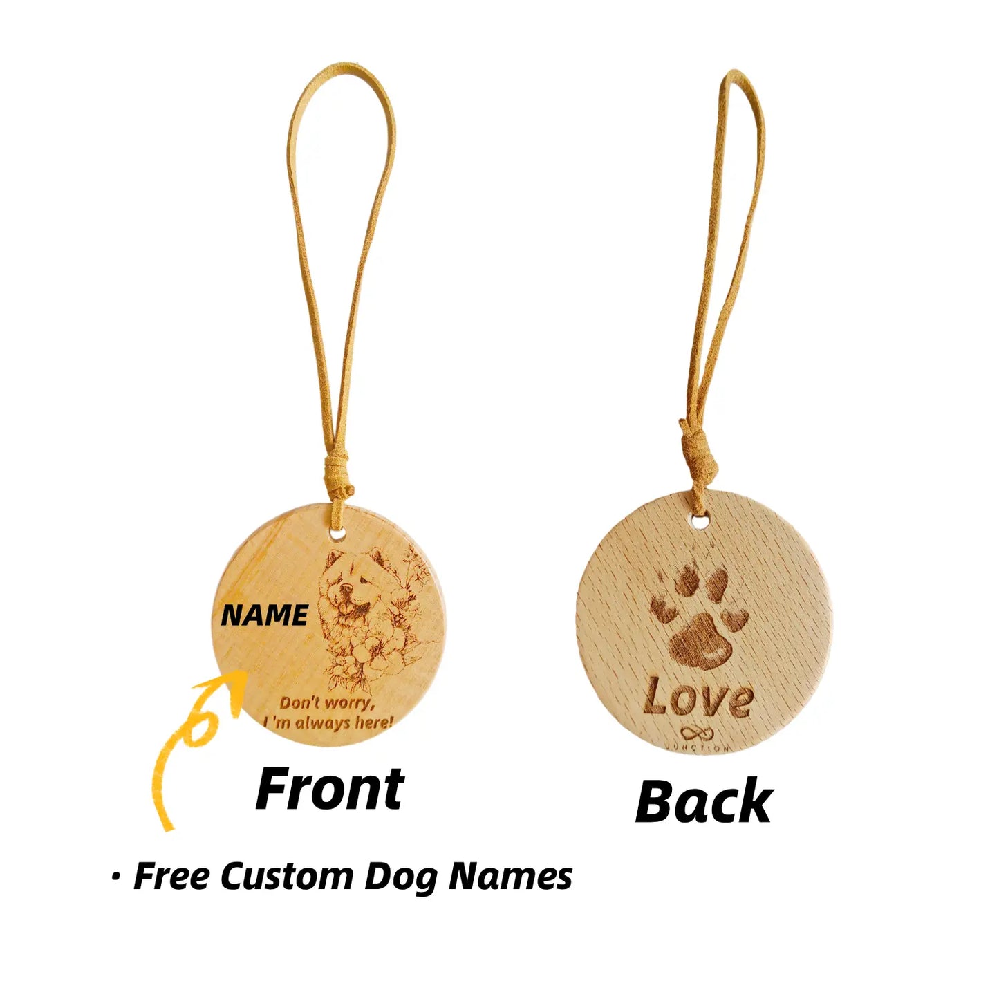Chow Chow Companion Energy Wooden Token