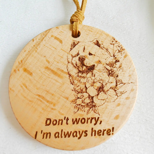 Chow Chow Companion Energy Wooden Token