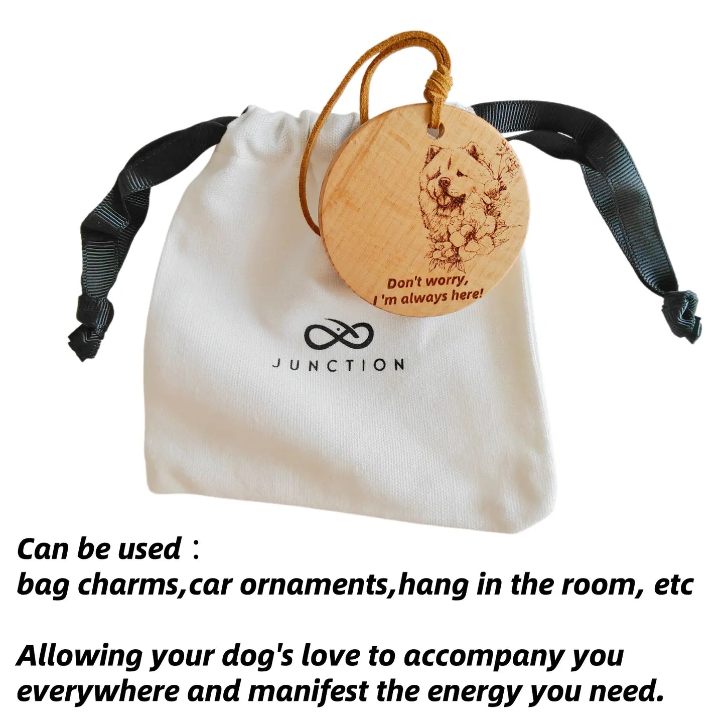 Chow Chow Companion Energy Wooden Token