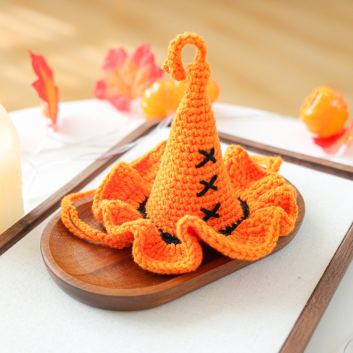 Classic Pumpkin Orange Halloween Hats for Dogs/Cats