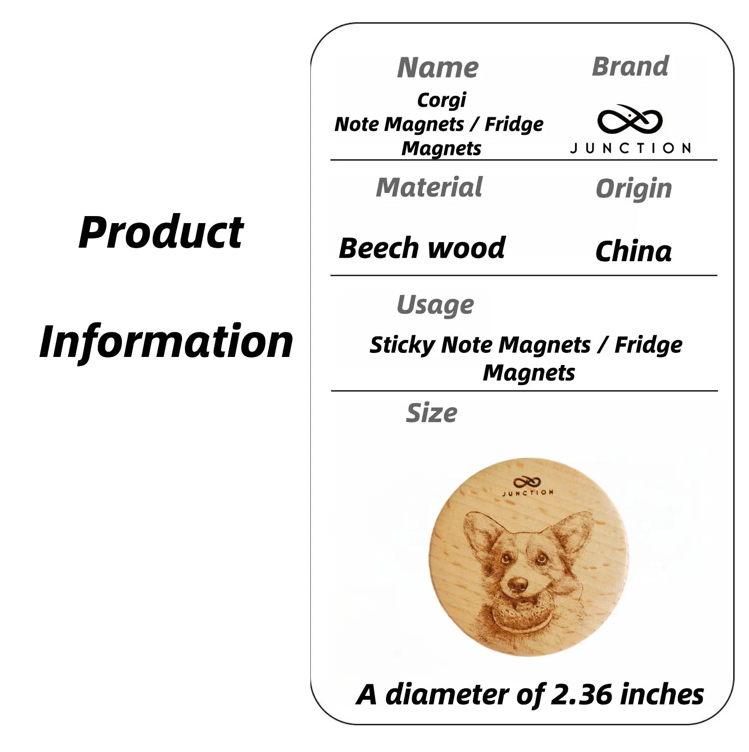 Corgi-donut-fridge-magnet-note-holder-beechwood-uk