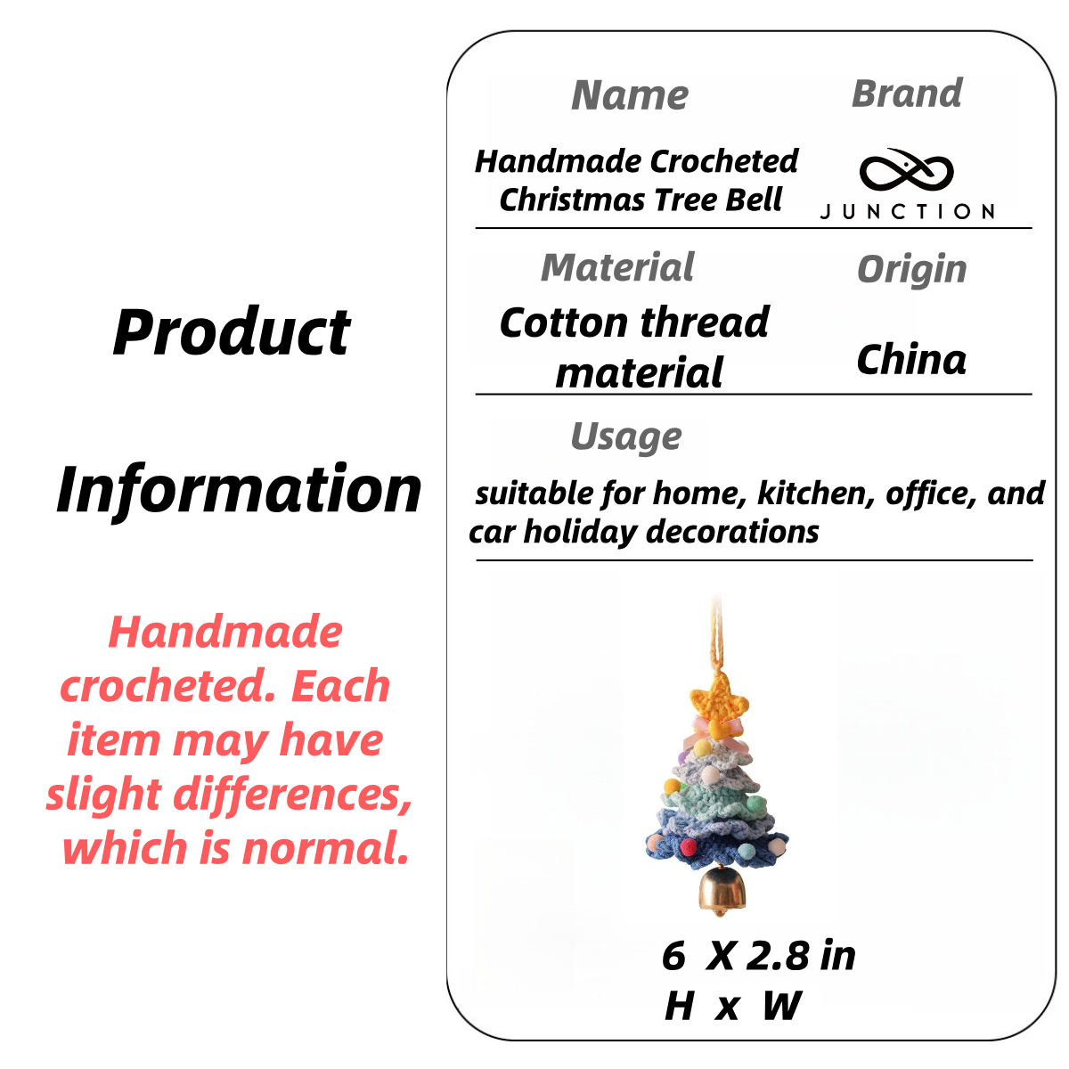 Crocheted Christmas Bells Exclusive 2025 Designs