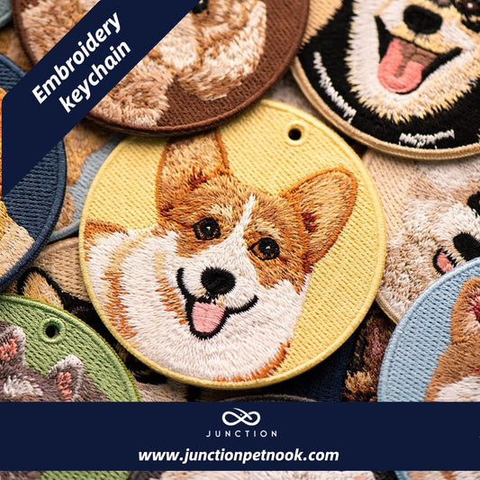 Cute Dog Backpack Keychain - Double-Sided Fabric Embroidery