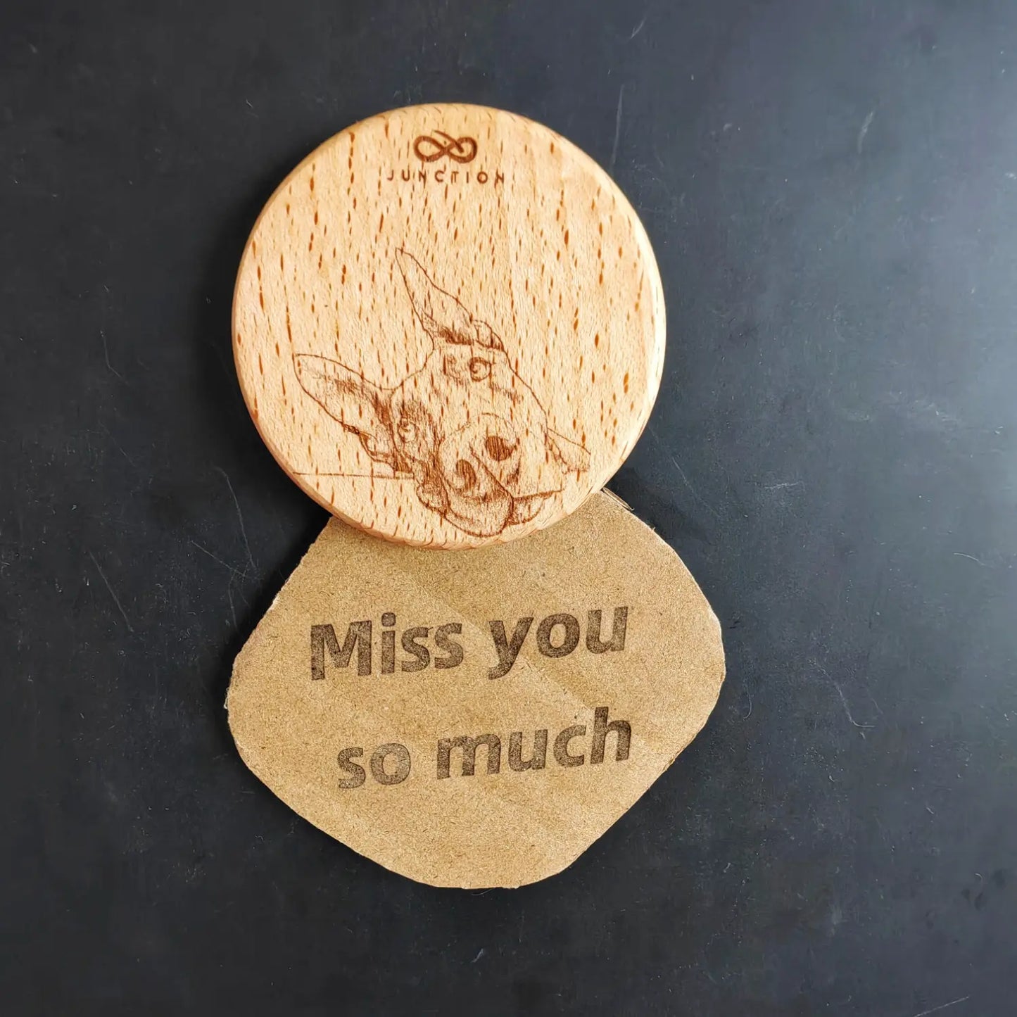“Miss You & Waiting” Doberman Pinscher Resting Vigil Fridge Magnet