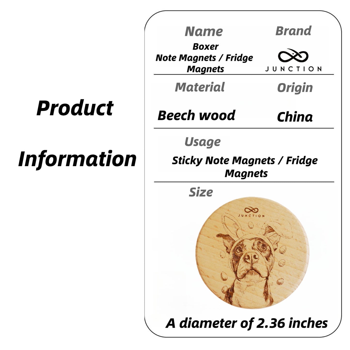 Easter Boxer-artisanal-beechwood-pet-fridge-magnet-and-memo-holder-eco-conscious-gift-for-pet-owners
