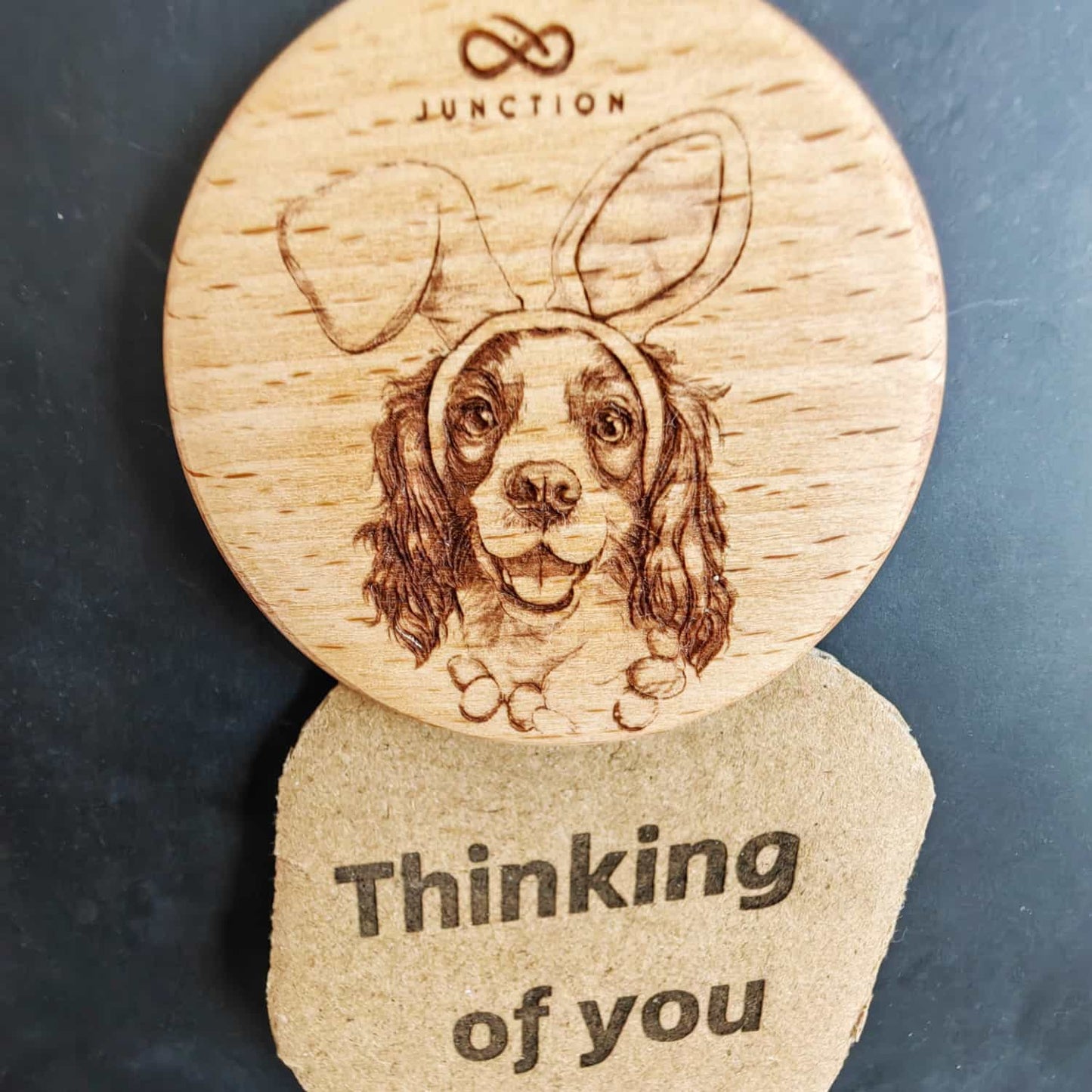 Easter Cavalier-handmade-beechwood-pet-refrigerator-magnet-eco-friendly-note-holder-gift-for-pet-lovers