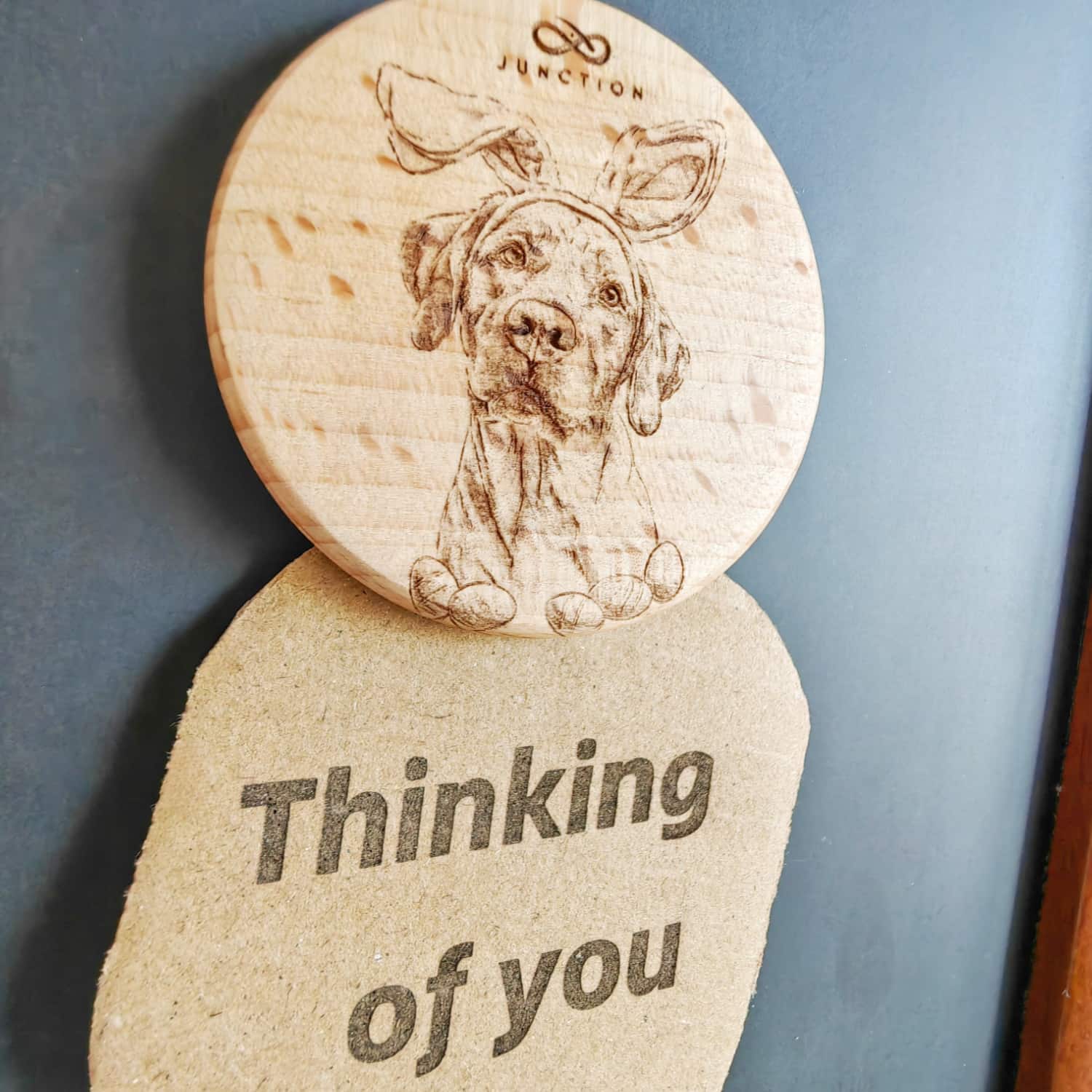 Easter Labrador-pet-theme-desk-decor-wooden-magnetic-clip-zero-plastic-gift