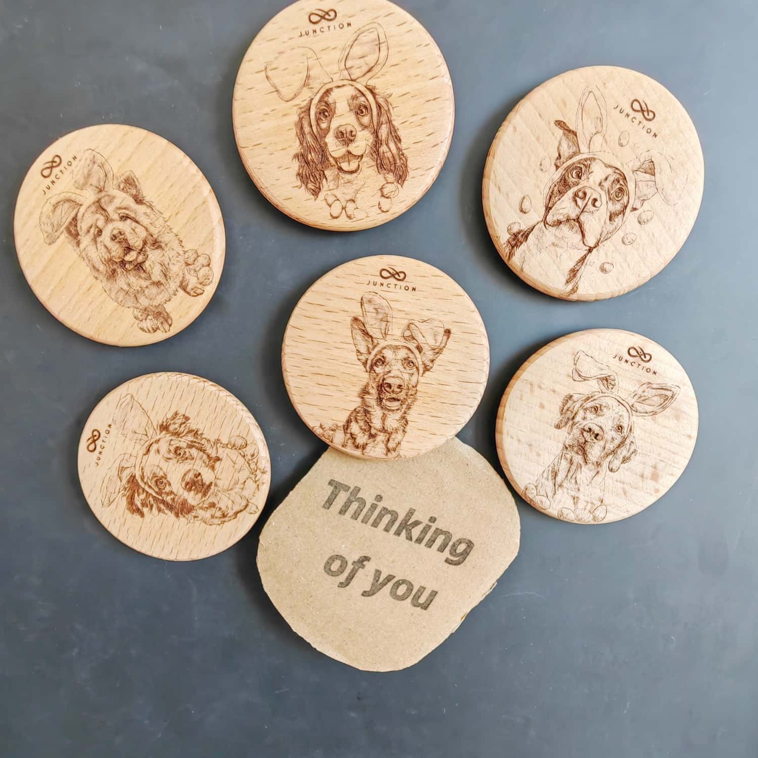 Easter Labrador-unique-gift-for-pet-parents-natural-wood-grain-magnet-add-joy-to-pet-space