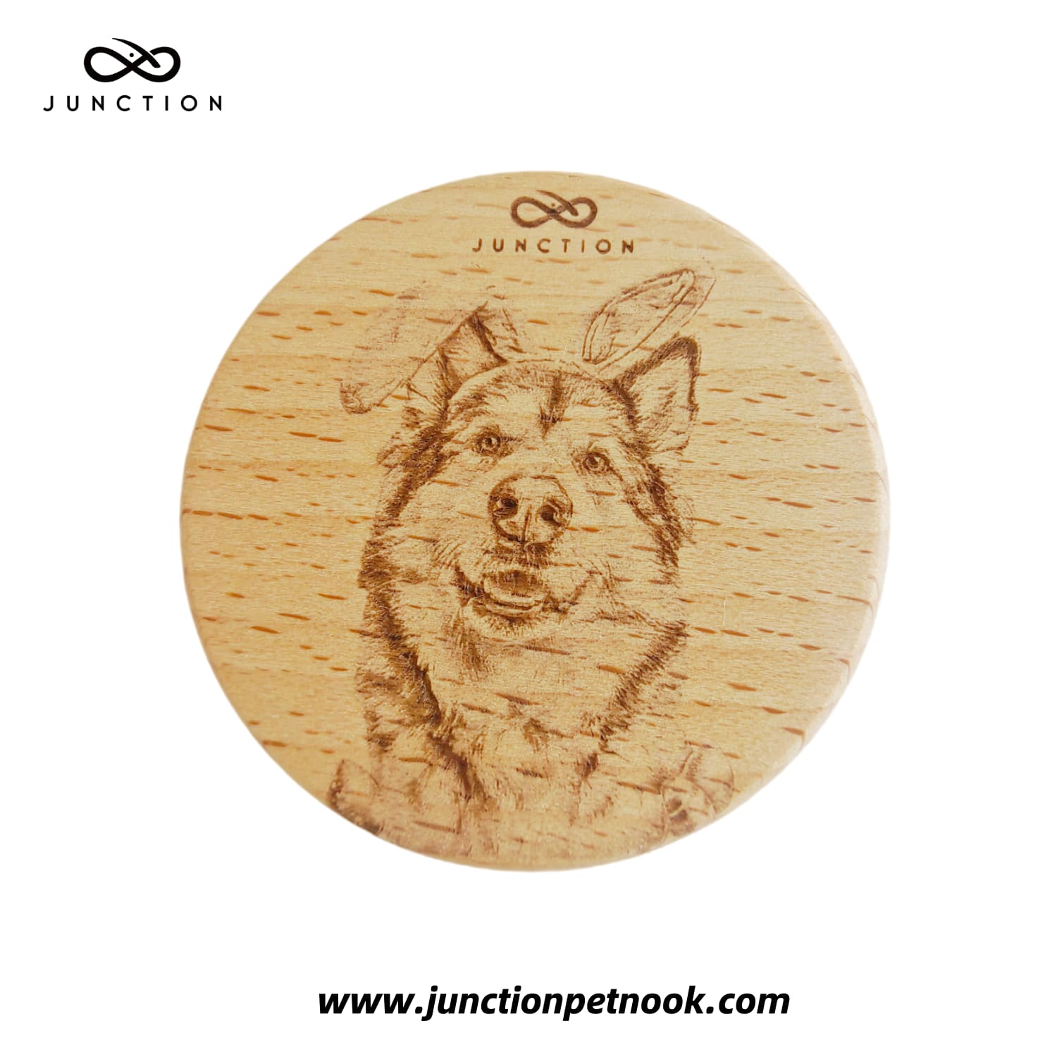  Easter "Snow Bunny" Alaskan -handmade-beechwood-pet-refrigerator-magnet-eco-friendly-note-holder-gift-for-pet-lovers