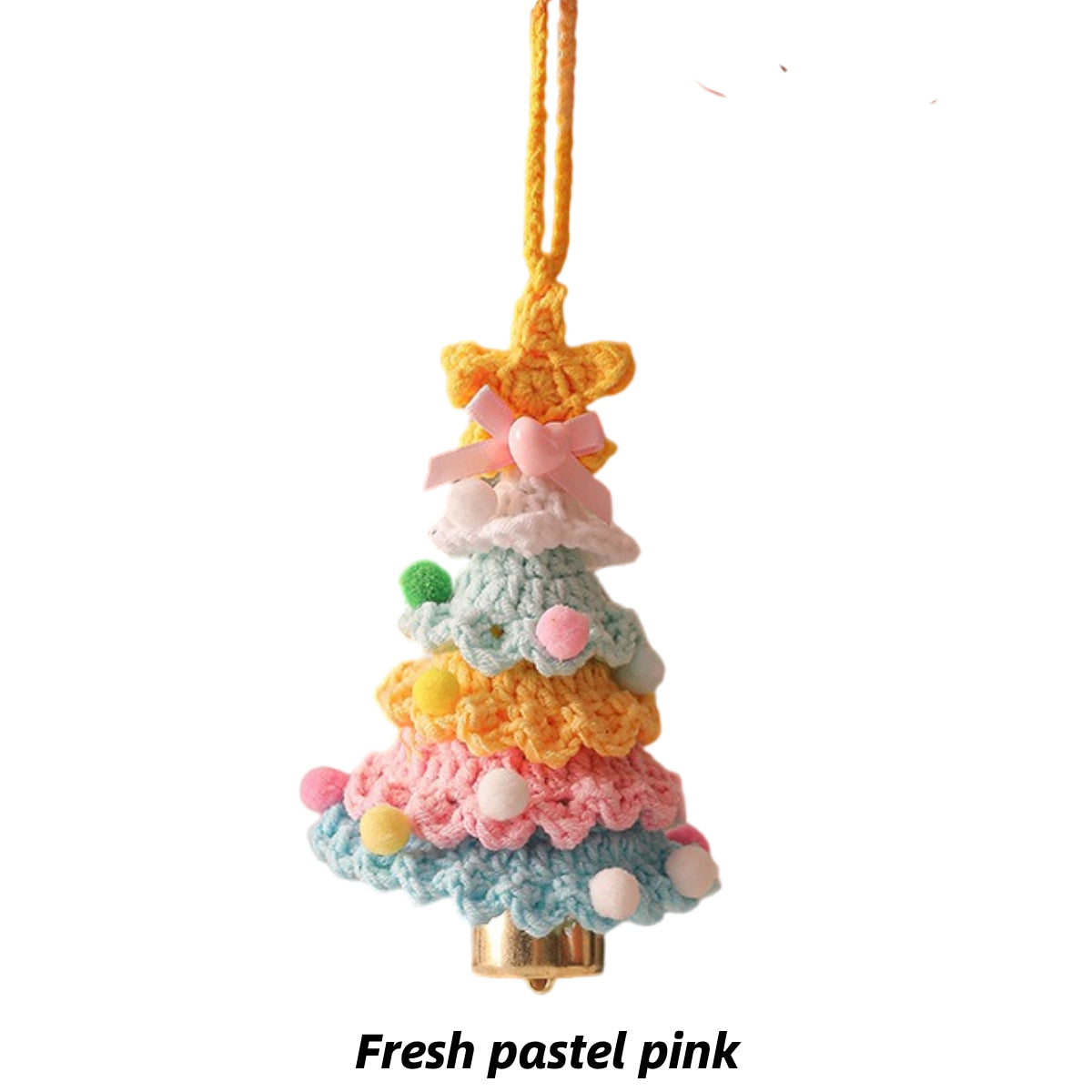 Fresh Rainbow Pink Crocheted Christmas Bells  Exclusive 2025 Designs