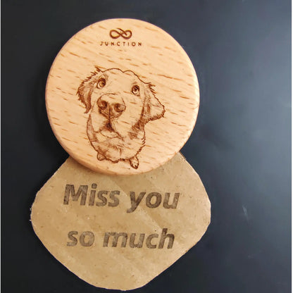 Golden Retriever Longing Look Fridge Magnet