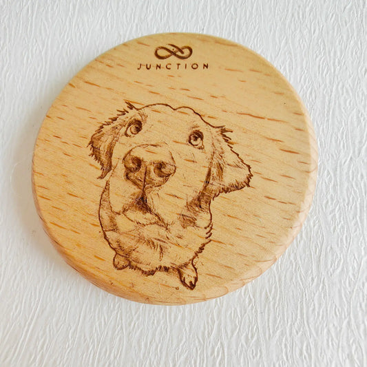 Golden Retriever Longing Look Fridge Magnet