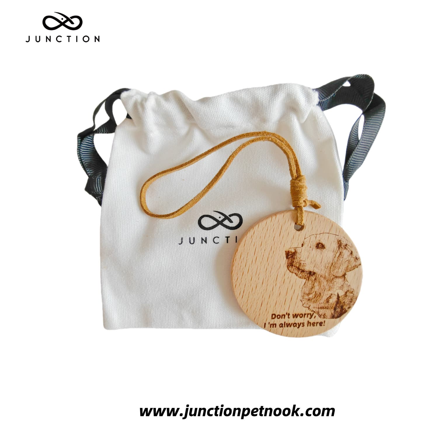 Golden Retriever Companion Energy Wooden Pendant for dog lovers.