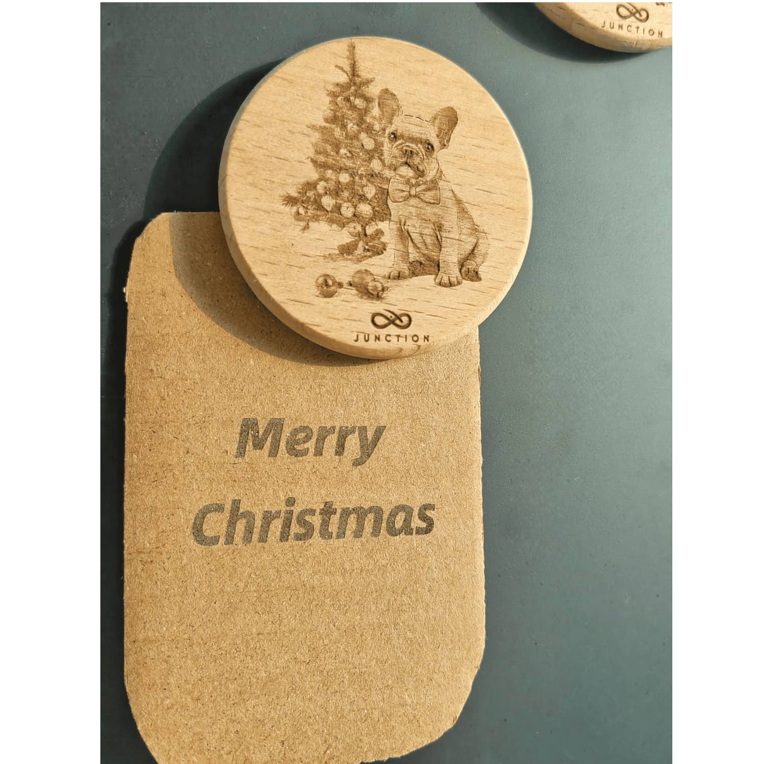 Handmade Wooden Decor-Sticky Note Magnet-French Bulldog