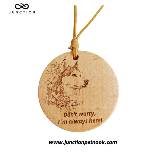Husky-love-wooden-pendant-uk